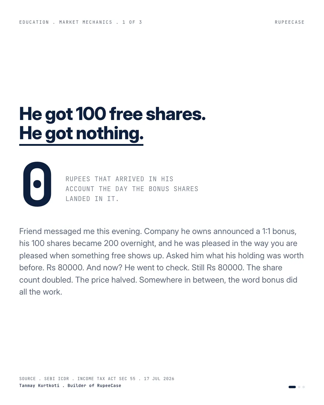 Bonus shares: the same pizza, more slices, the hook card