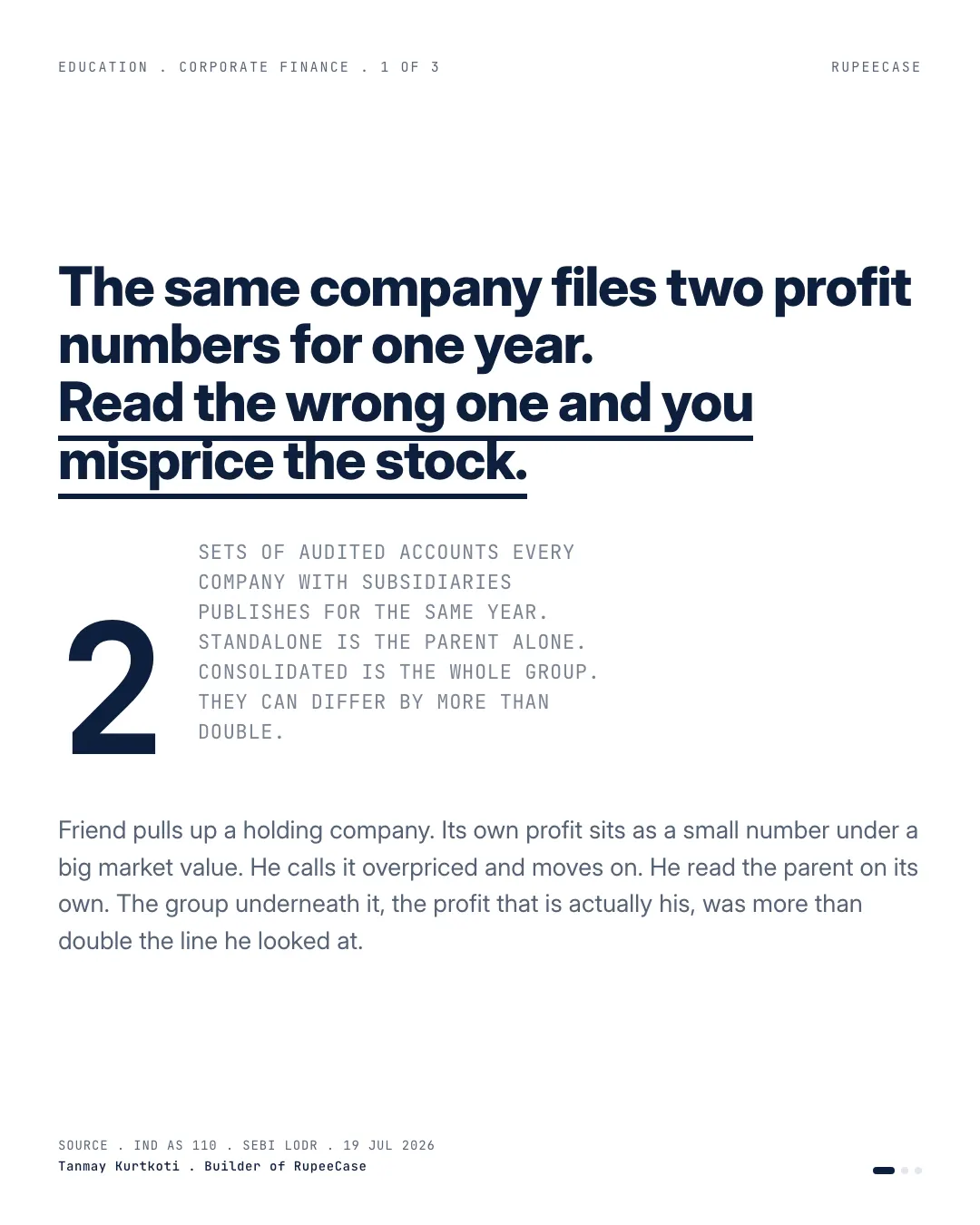 One company, two sets of books, the hook card
