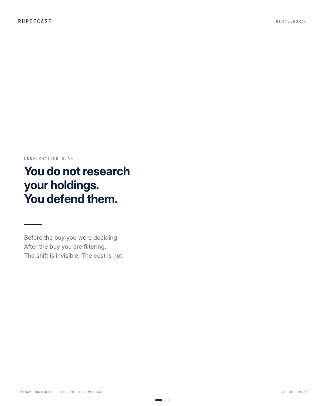 Confirmation bias: research or hope, the hook card