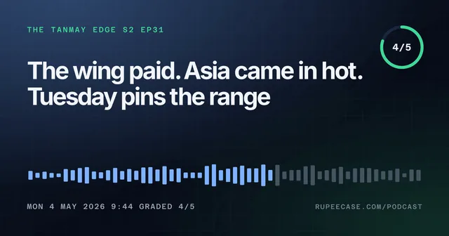 The Tanmay Edge EP31 card: The wing paid. Asia came in hot. Tuesday pins the range, graded 4/5