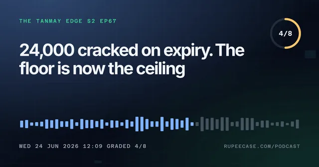 The Tanmay Edge EP67 card: 24,000 cracked on expiry. The floor is now the ceiling, graded 4/8