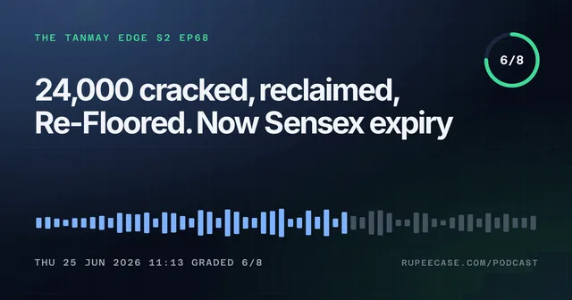 The Tanmay Edge EP68 card: 24,000 cracked, reclaimed, Re-Floored. Now Sensex expiry, graded 6/8