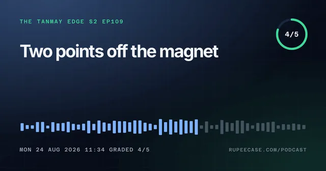 The Tanmay Edge EP109 card: Two points off the magnet, graded 4/5