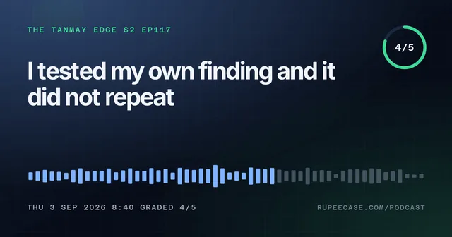 The Tanmay Edge EP117 card: I tested my own finding and it did not repeat, graded 4/5